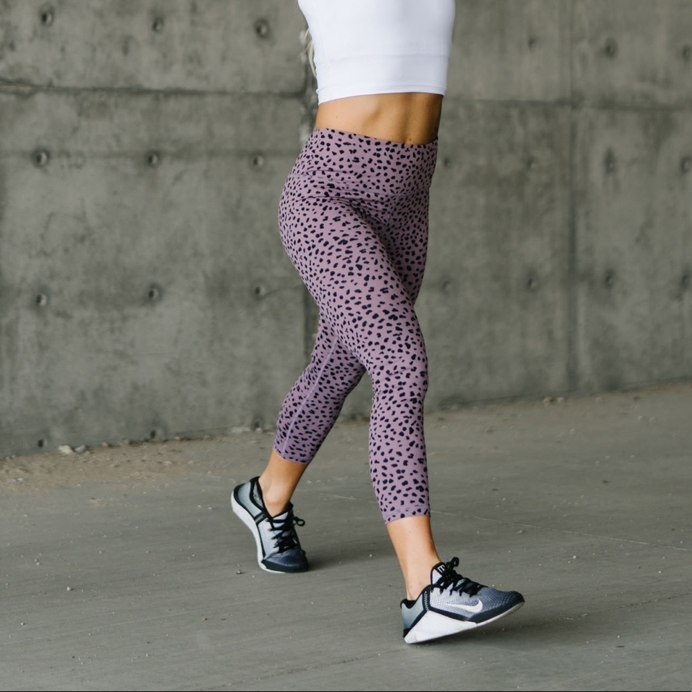 Zyia Lilac Jaguar Fit n Free Hi-rise 7/8 24"
